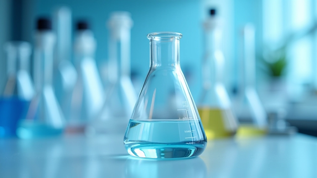 Close-up of borosilicate glass beaker showing clarity and thickness, professional laboratory setting