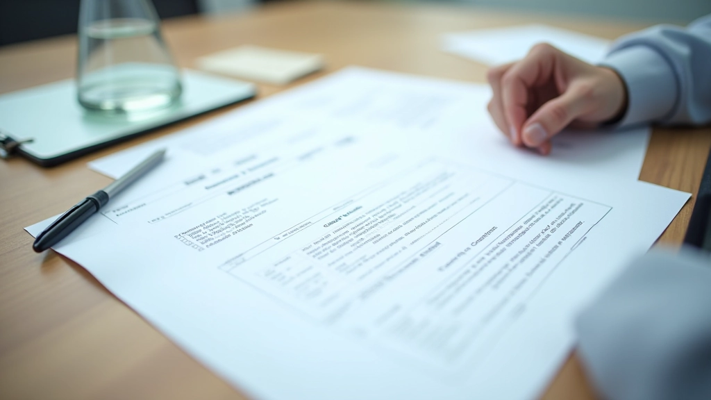 Documentation and compliance certificates spread on desk showing quality certifications and testing reports